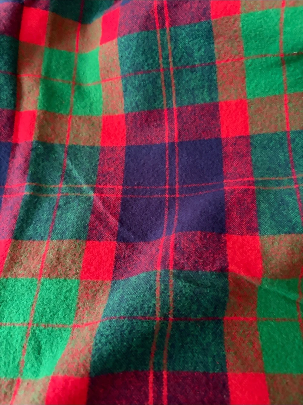 Lauren Ralph Lauren Red Green Navy Plaid Fleece Throw